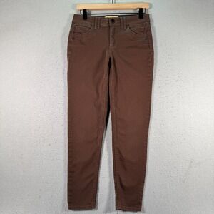 Democracy Jeans Womens 2 Brown Skinny Fit Comfort‎ Stretch AB Technology Stretch